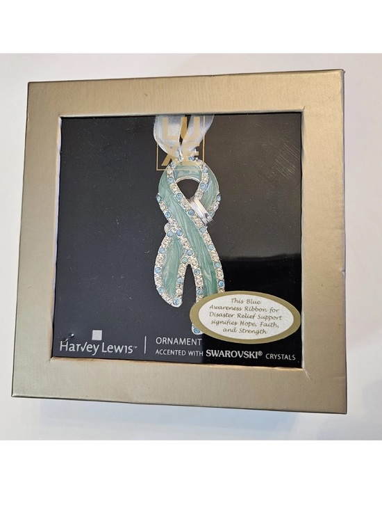 Harvey Lewis Jewelry - 2005 HARVEY LEWIS Swarovski CRYSTALLIZED AM Red Cross Ornament, New/ no coverbox